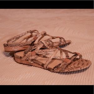 Alexandre Birman Python Sandals Size 8